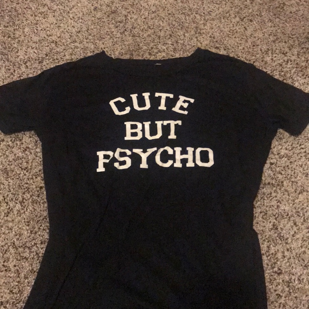 Black “Cute But Psycho” Tee